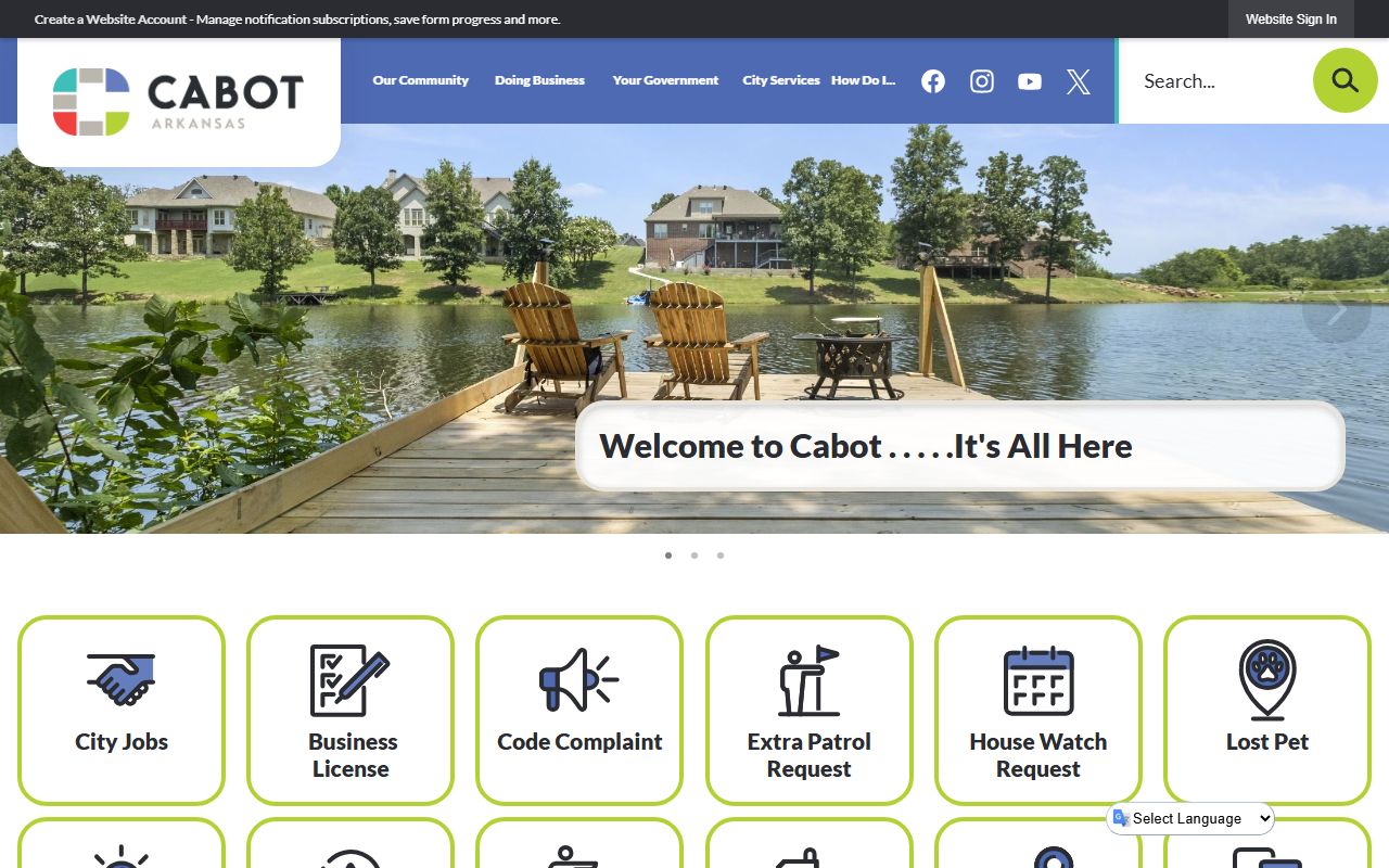 Cabot City Government phone directory