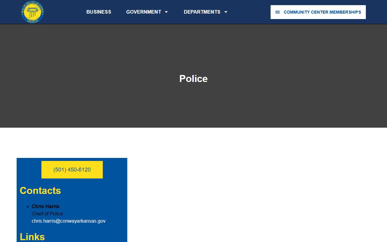 Conway police department phone directory