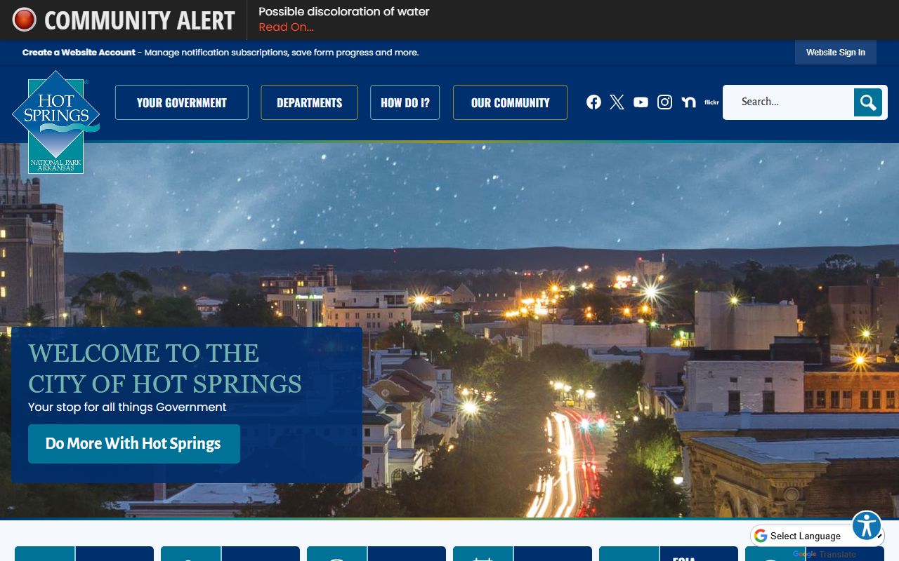 Hot Springs City Government phone directory