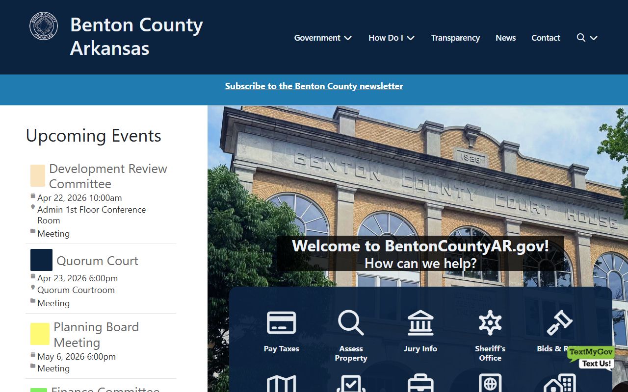 Benton County Government Portal phone directory