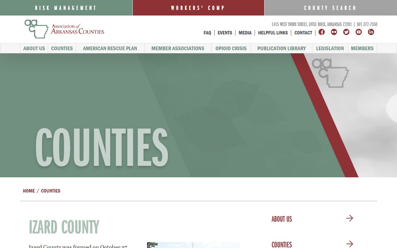 Izard County Assessor phone directory listing Arkansas