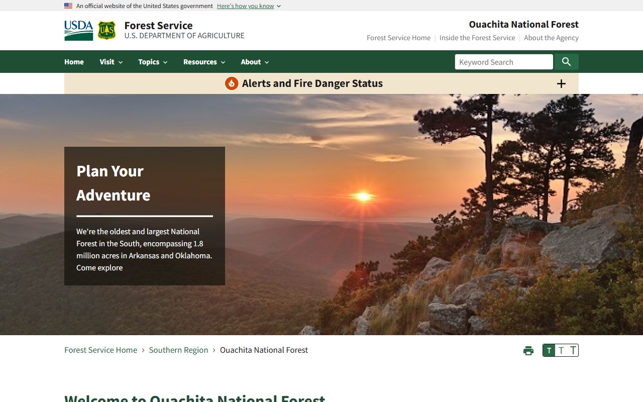 Ouachita National Forest Scott County phone directory